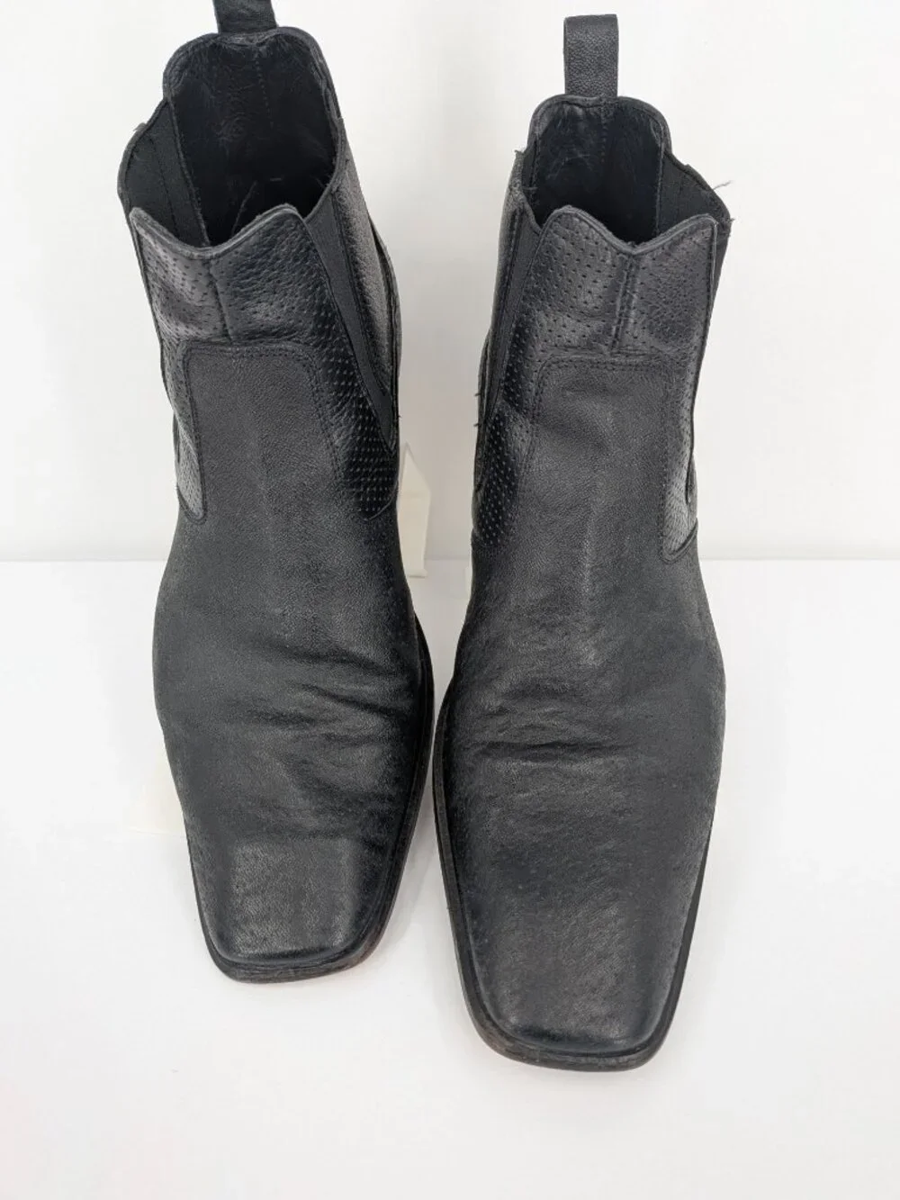 Vestigium Chelsea Boots Leather Square Toe Western Equestrian Rugged Size 8.5